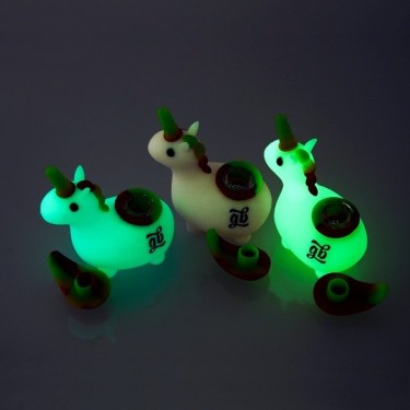 GB Glow in the Dark Unicorn Pipe