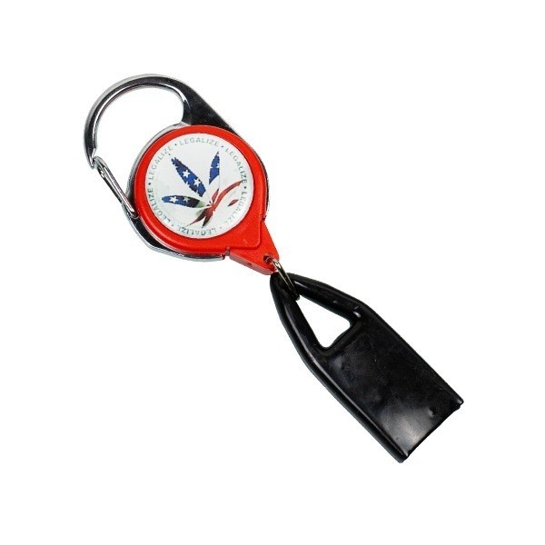 Retractable Lighter Leash usa red