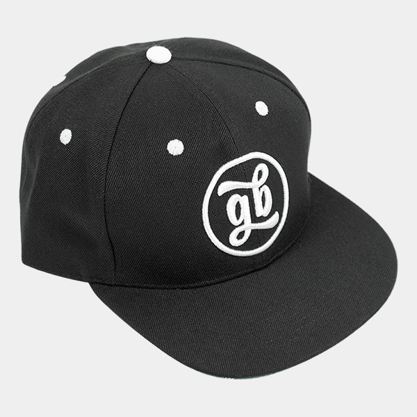 GB The Green Brand flat cap in black