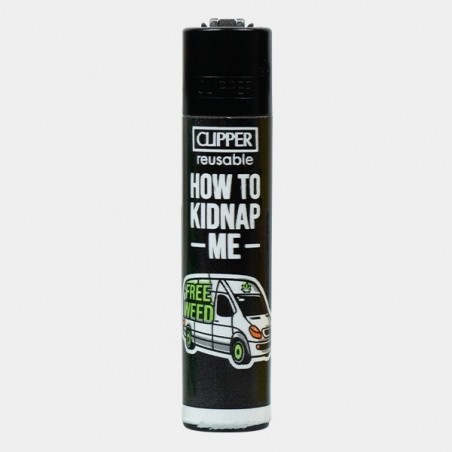 Weed Slogan 14 Clipper Lighter black