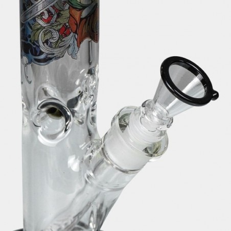 Bong with Ronin and Geisha Black Leaf case - GB The Green Brand