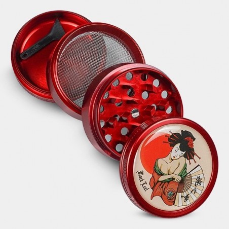 Bong with Ronin and Geisha Black Leaf case - GB The Green Brand