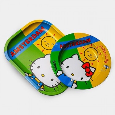 Hello Kitty Classic Amsterdam Small Rolling tray + Ashtray Kit - Growbarato