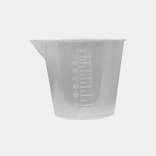 Measuring plastic cups in 70ml and 250ml - GB