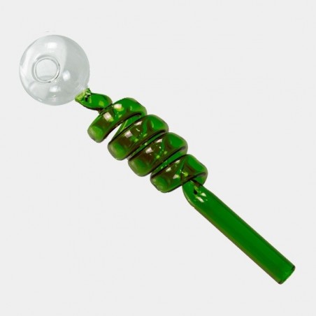 Colors spiral glass pipe green