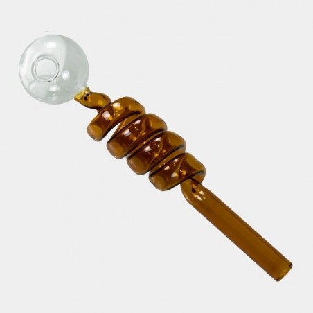 Colors spiral glass pipe brown