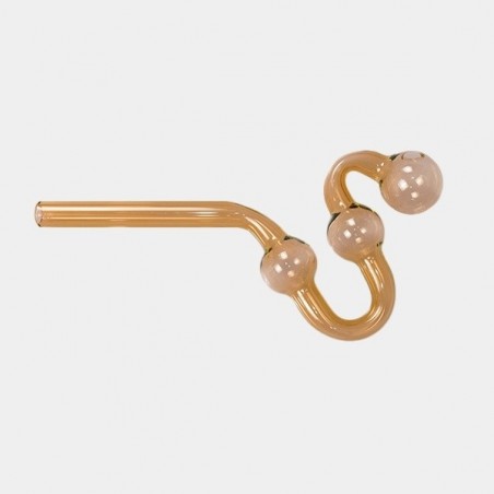 Curved glass oil pipe brown