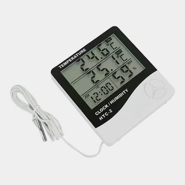 Digital Thermo-Hygrometer with Probe (Large Display)