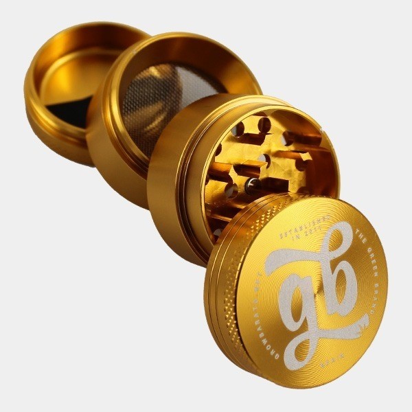 4-part Aluminum GB Grinder (40 mm) yellow open
