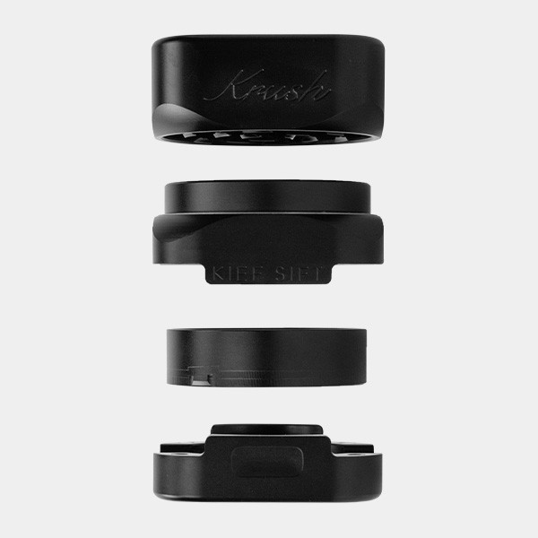 Krush Kube 3.0 Aluminum Grinder  black parts