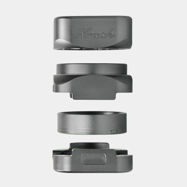 Krush Kube 3.0 Aluminum Grinder gray parts