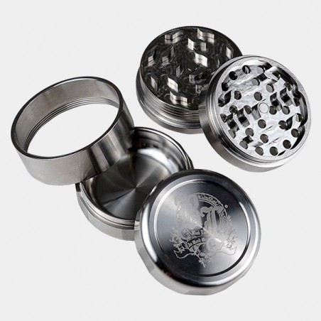 Black Leaf Stainless Steel Deluxe Grinder - GrowBarato