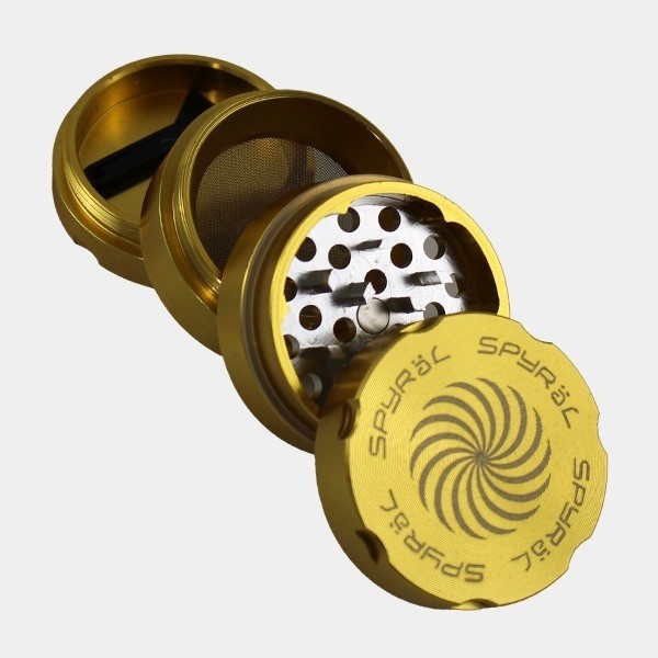 Spyral 55mm 4-part grinder, yellow