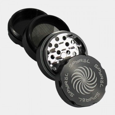 Spyral 55mm 4-piece black grinder
