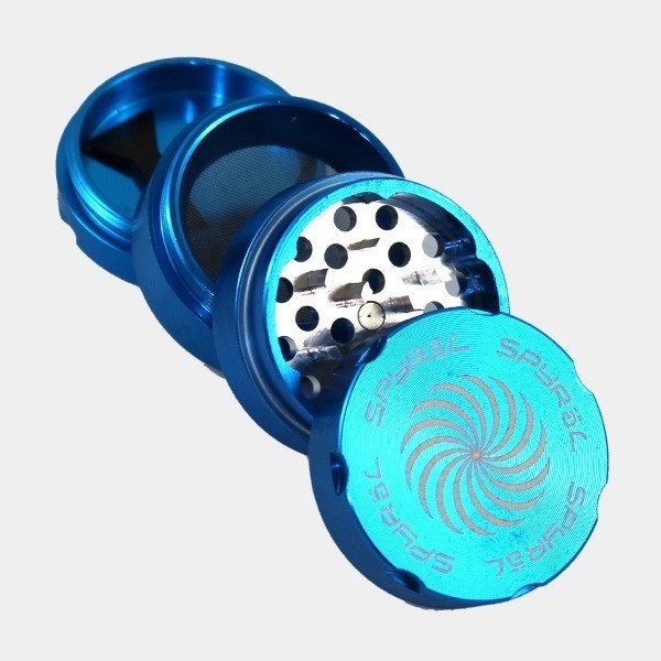 Light blue 55mm 4-piece Spyral grinder