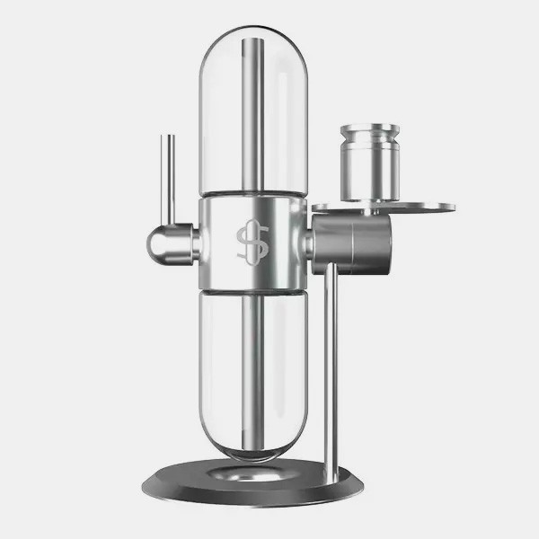 View Gravity Bong Silver Stundenglass - GB The Green Brand