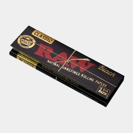 RAW Black 1.1/4 ultra-fthin rolling papers - GB The Green Brand
