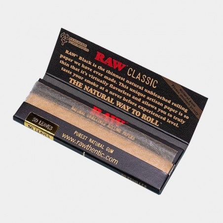 RAW Black 1.1/4 ultra-fthin rolling papers - GB The Green Brand