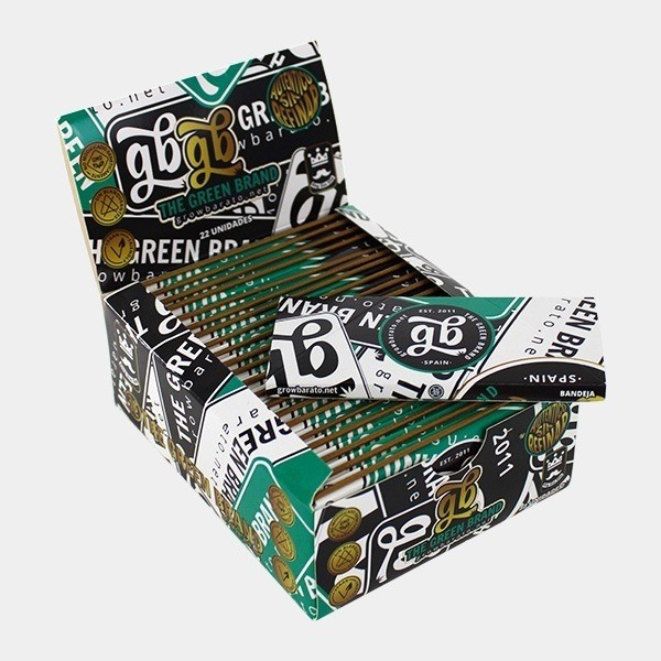 GB Stickers Green Rolling Papers + Filters + Tray