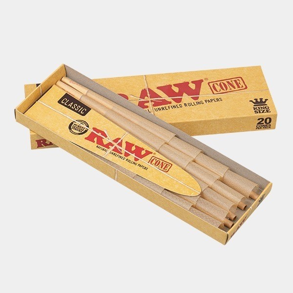 View RAW Cone Boxes - 20 Pre-rolled Cones - GB