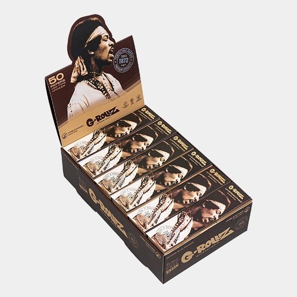 Unbleached King Size Rolling Papers + Tips by G-Rollz