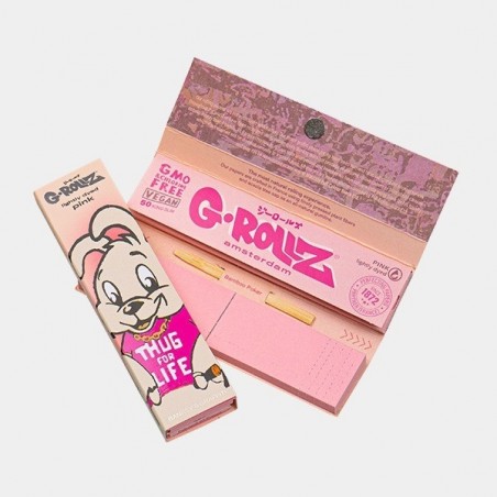 G-Rollz Pink King Size Rolling Papers + Tips - GB The Green Brand