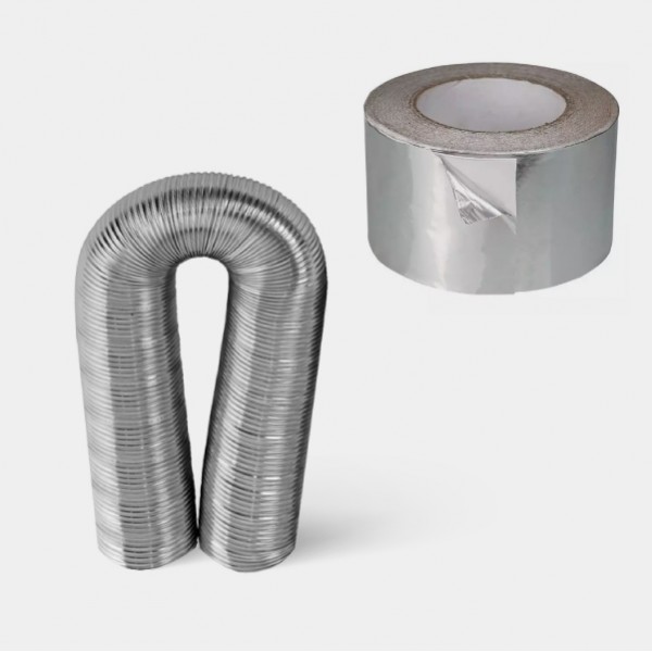 Aluminium flexible duct + adhesive tape