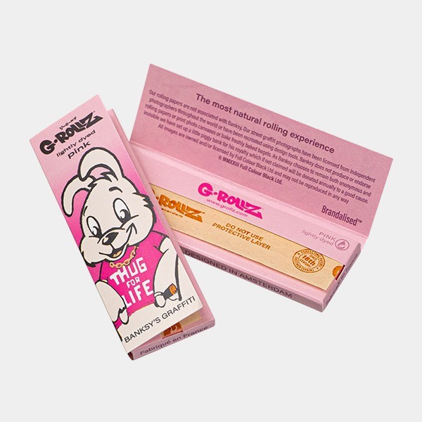 View G-Rollz Pink 1-¼ Rolling Papers - GB The Green Brand