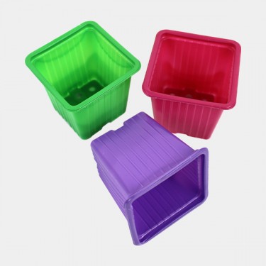 90 Colored Flowerpots 7 x 7 x 6 cm