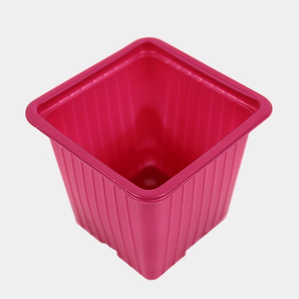 90 Colored Flowerpots 7 x 7 x 6 cm pink
