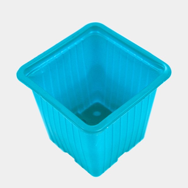 90 Colored Flowerpots 7 x 7 x 6 cm blue