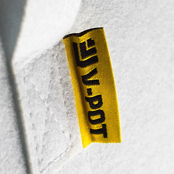 White Fabric V-Pot by Evocrop - GB The Green Brand