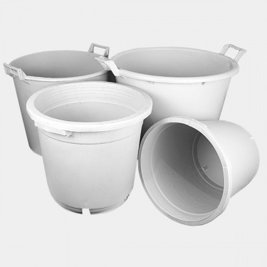 Large White Flower Pot with Handles