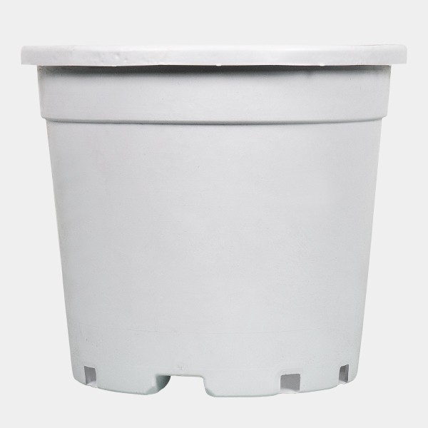 Large round white pot/container - GB