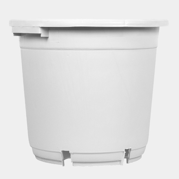 Large White Flower Pot with Handles