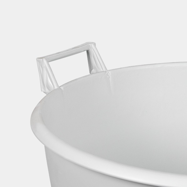 Large White Flower Pot with Handles