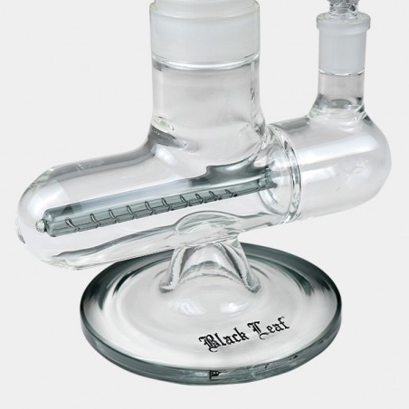 Black Leaf gray inline slit cooler gel bong with spiral