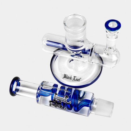 Black Leaf spiral cooler bong with inline slit parts
