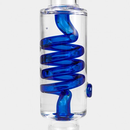 Black Leaf cooler bong with spiral + Inline Slit cooler