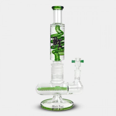 Black Leaf spiral cooler bong with inline slit
