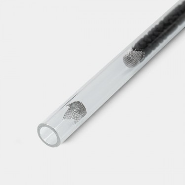 Glass Pipe One Hitter with activated carbon - GB The Green Brand