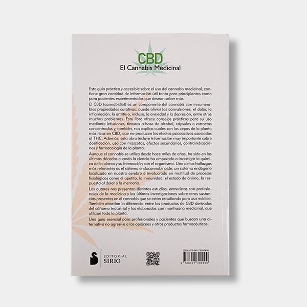 ''CBD: El Cannabis Medicinal'' Book back cover