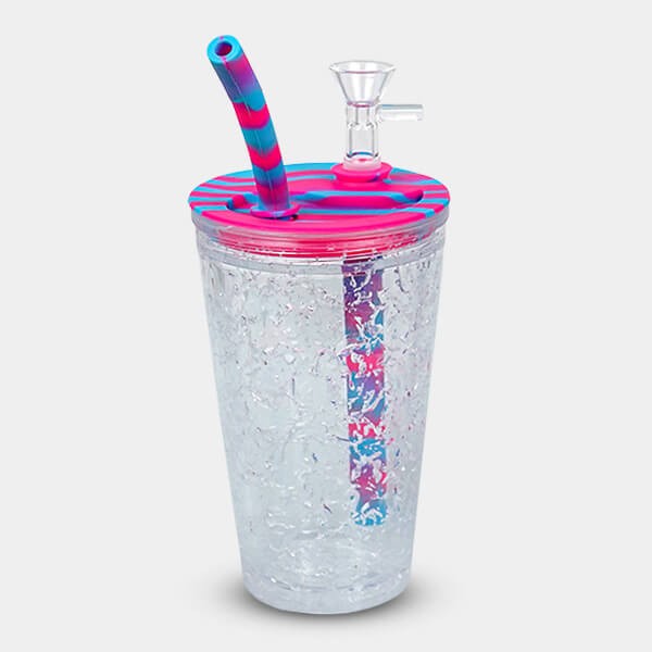 Freeze Cooling Cup Silicone and Plastic Bong - Grow Barato