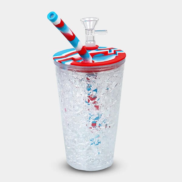 Freeze Cooling Cup Silicone and Plastic Bong - Grow Barato