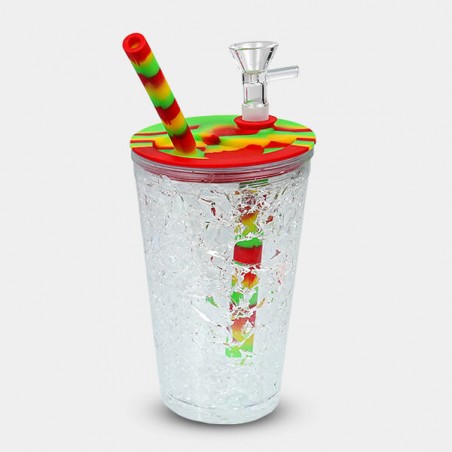 Freeze Cooling Cup Silicone and Plastic Bong - Grow Barato