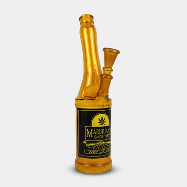 Beer Bottle Glass Bong  26 cm