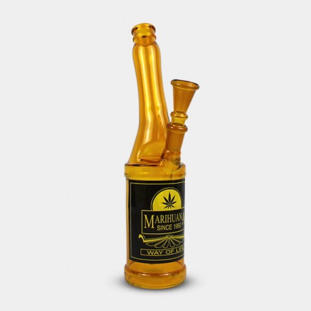 Beer Bottle Glass Bong 26 cm