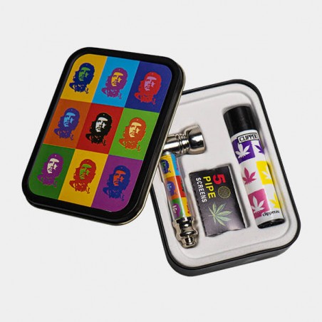 Metal pipe set with screens and lighter - GB The Green Brand