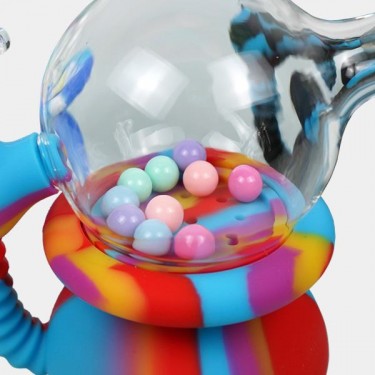 Portable GB Marble Silicone Bong - GB The Green Brand