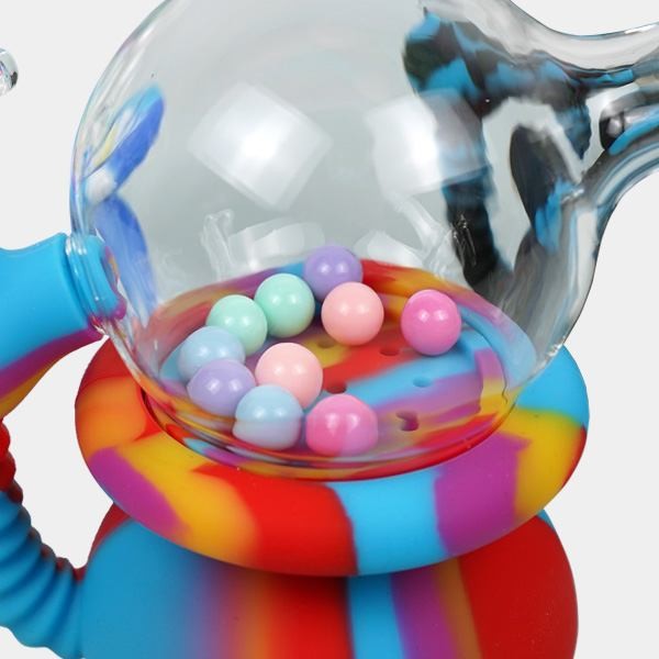 Portable GB Marble Silicone Bong - GB The Green Brand